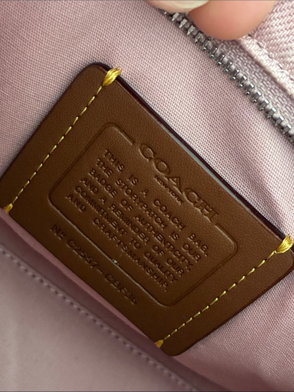 Coach Pink Demin Cargo Mini Tote Bag - Picture 7 of 11
